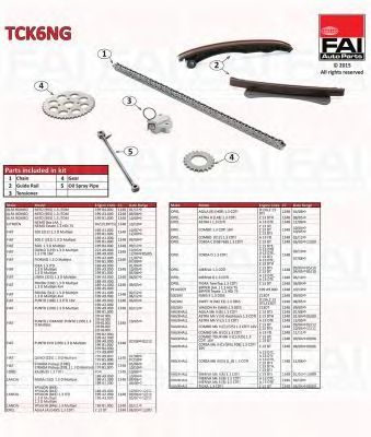 FAI AUTOPARTS tck6ng -  Комплект цепи привода распредвала